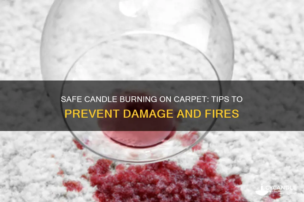 how to safely burn candles carpet