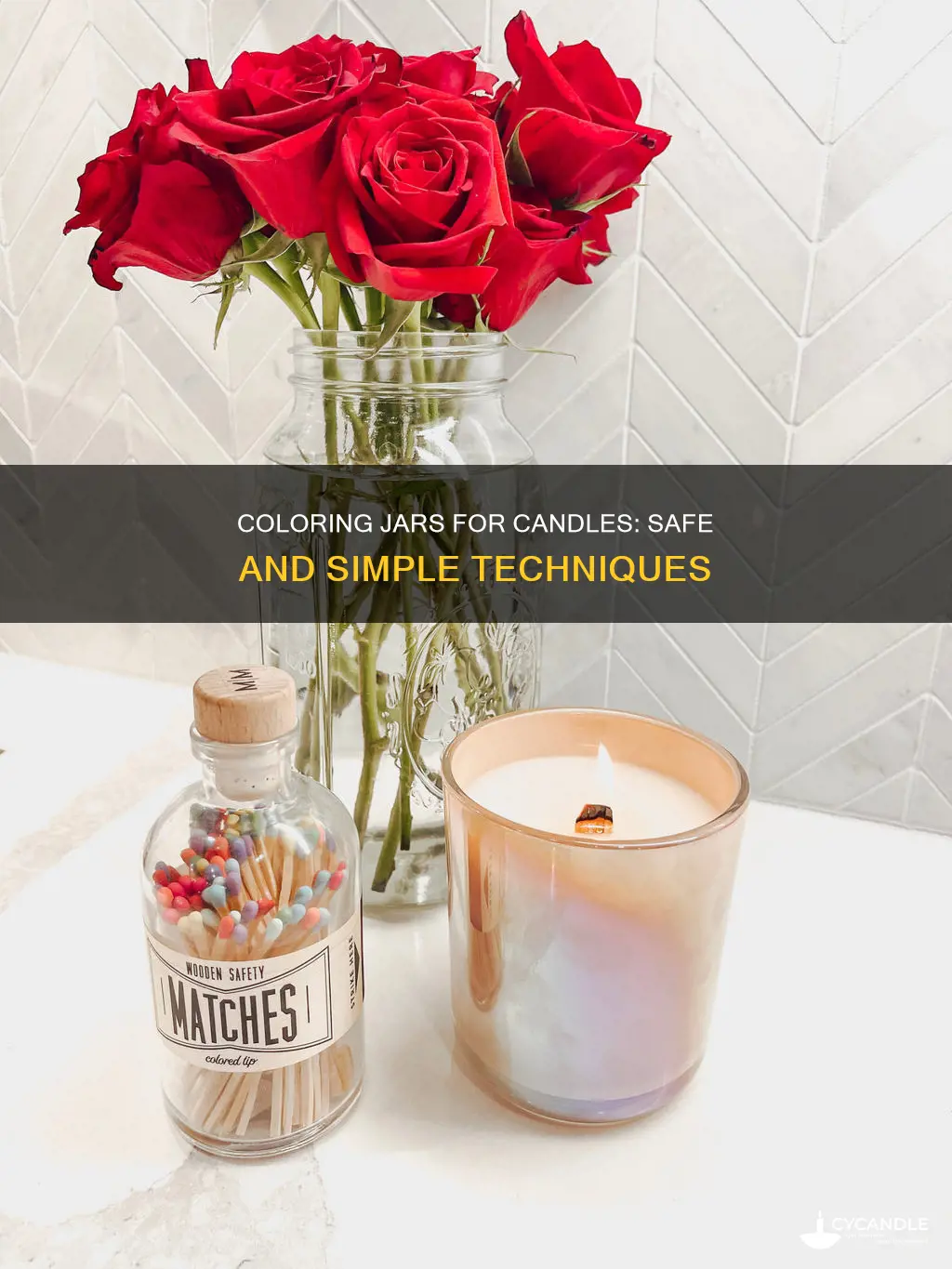 how to safely color jars for candles
