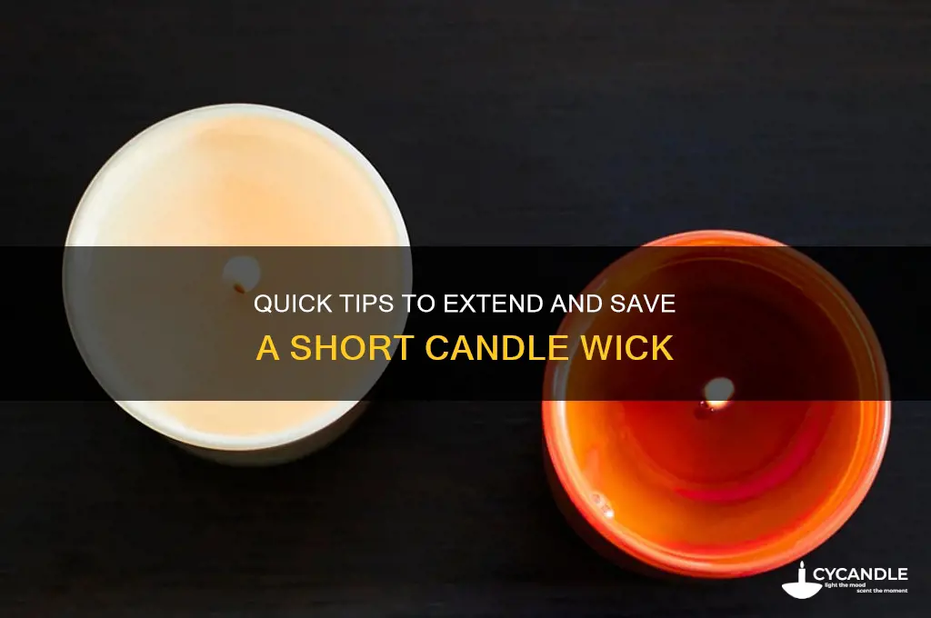 how to save a short wick on candle
