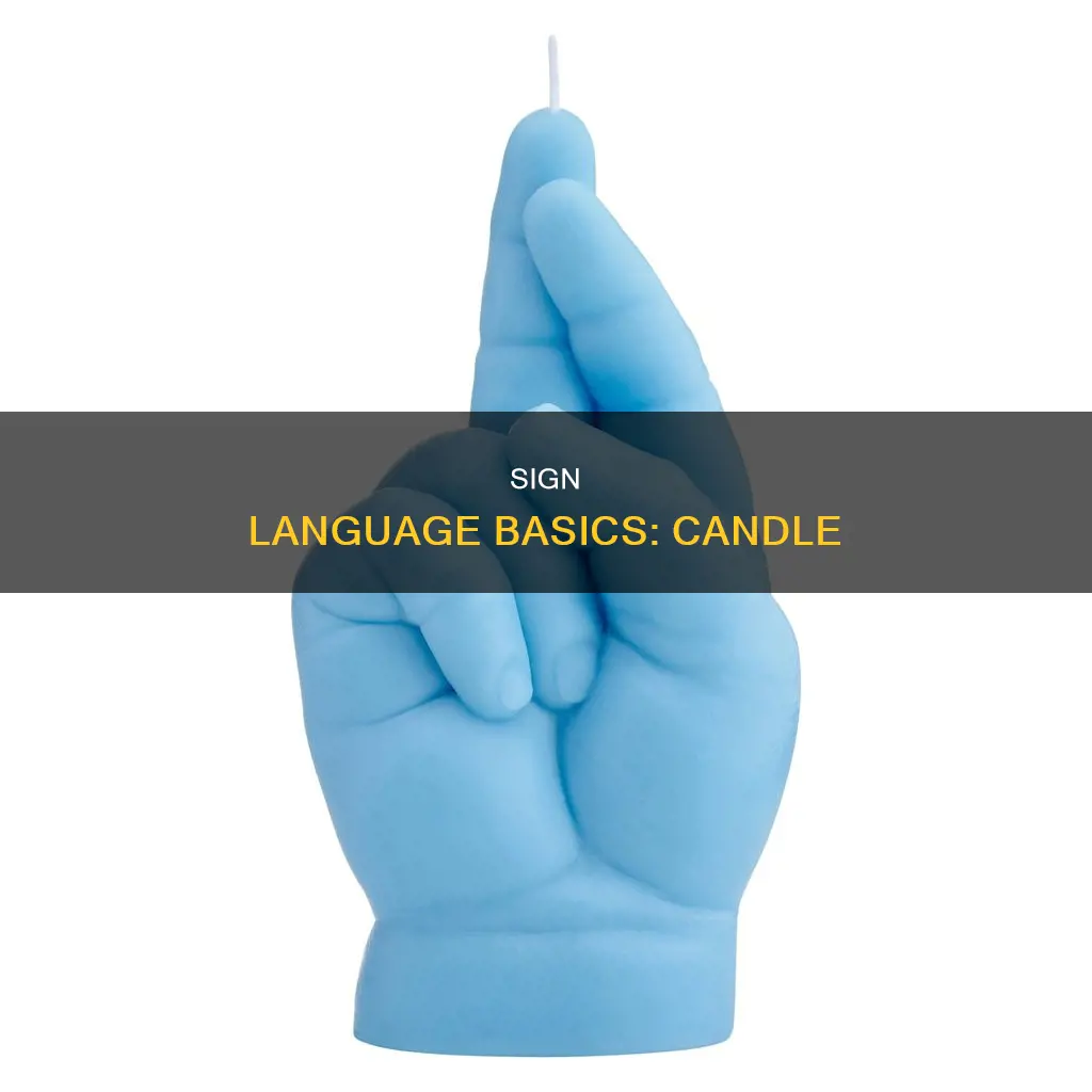 how to say candle in sign language