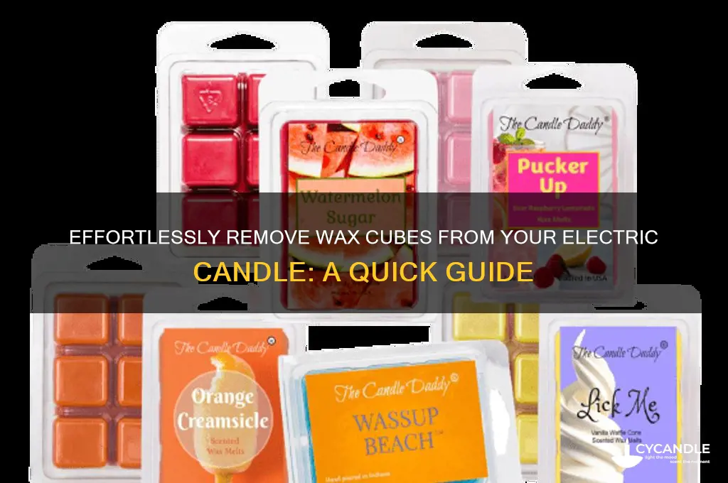 how to scoop wax cubes out of electric candle