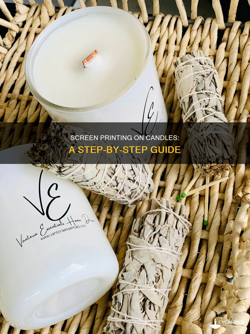how to screen print on candles