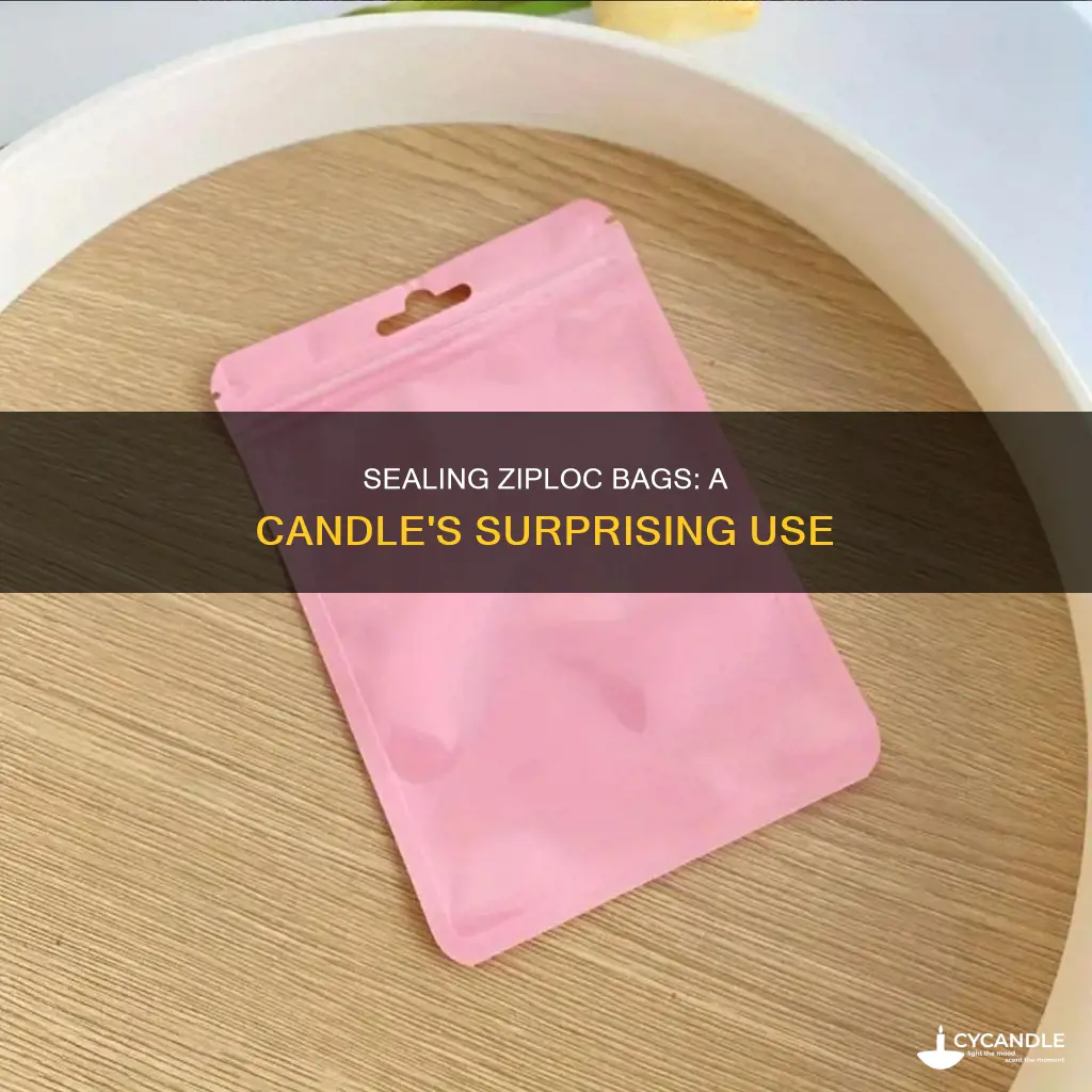 how to seal a ziploc bag with a candle