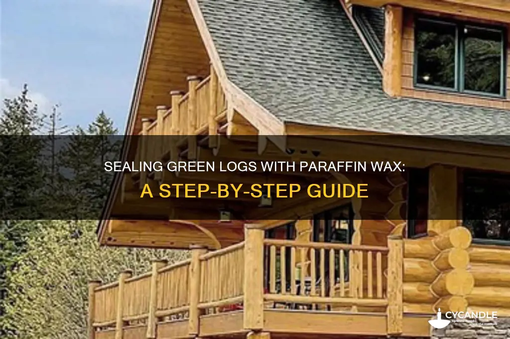 how to seal green logs with paraffin wax