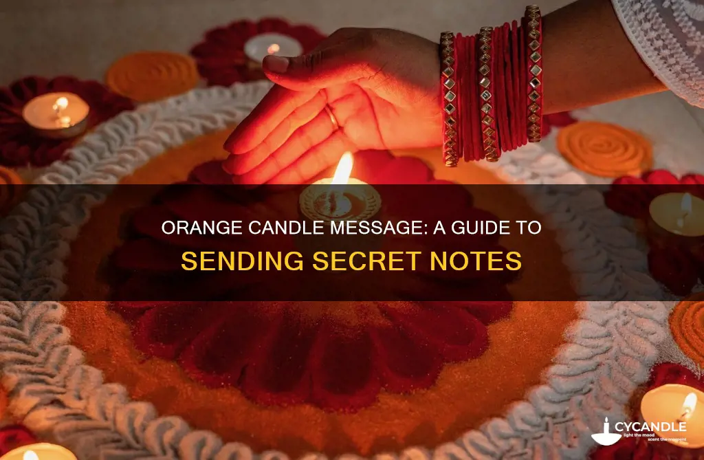 how to send a message with an orange candle