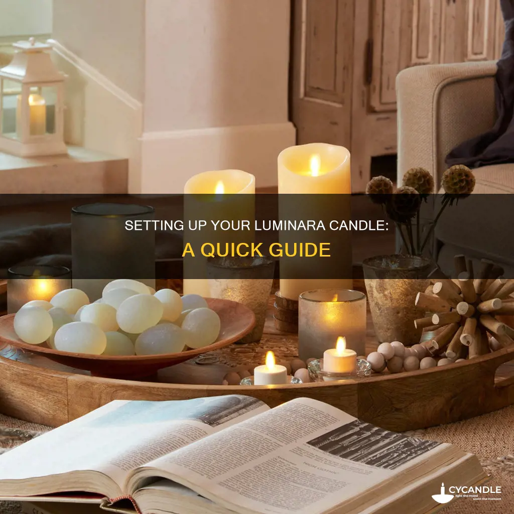 how to set a luminara candle