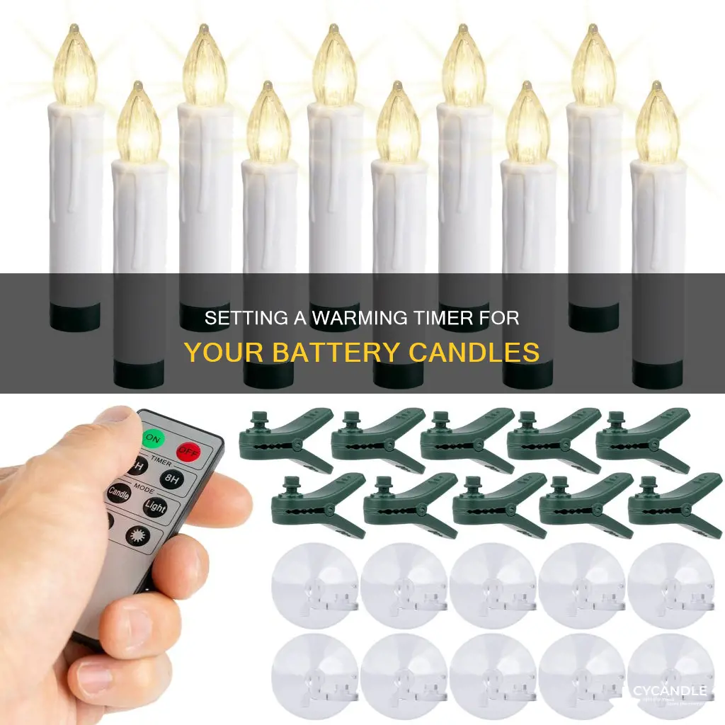 how to set battery candle timer