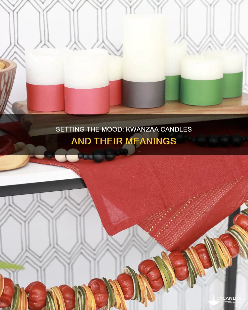 how to set candles for kwanzaa