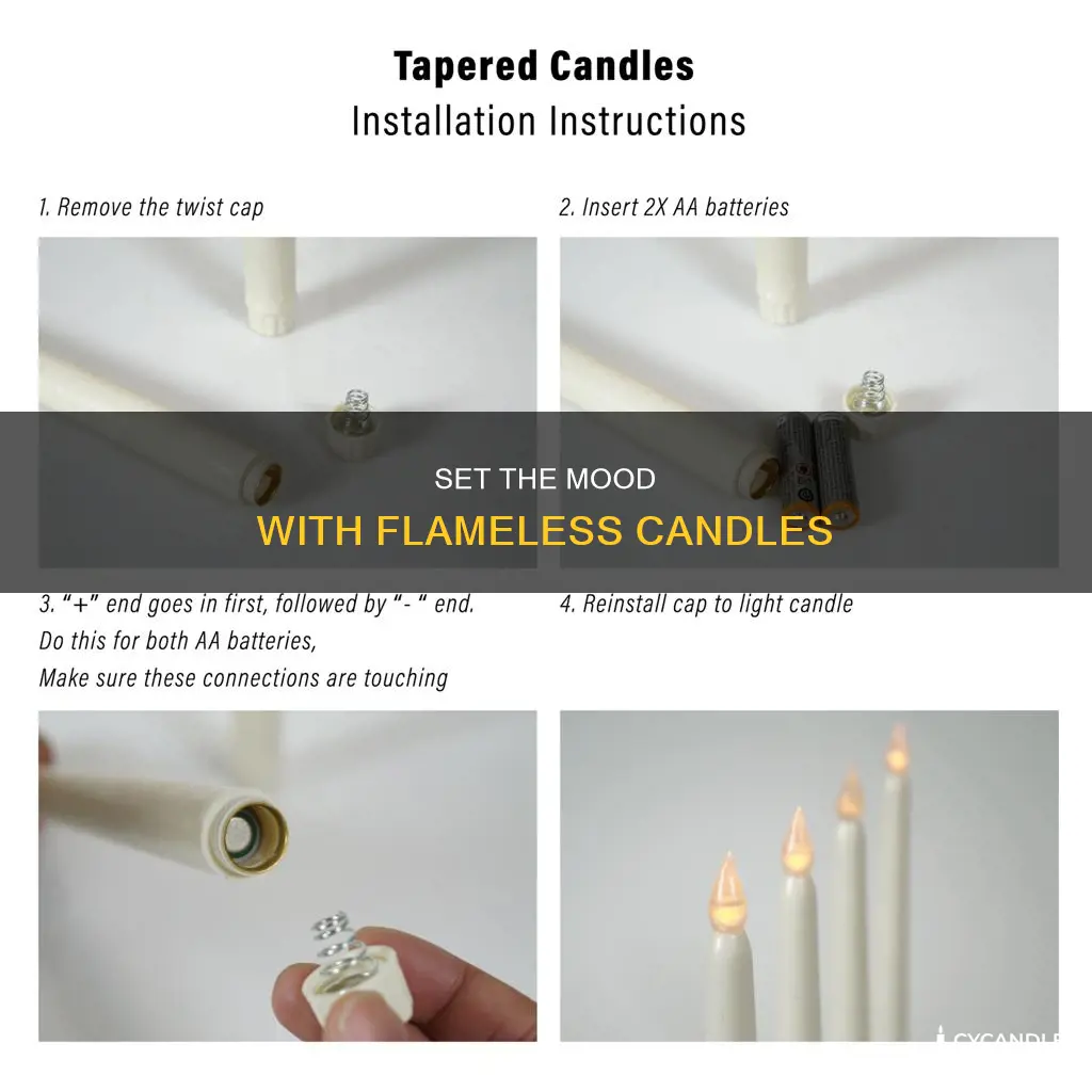 how to set flameless candles