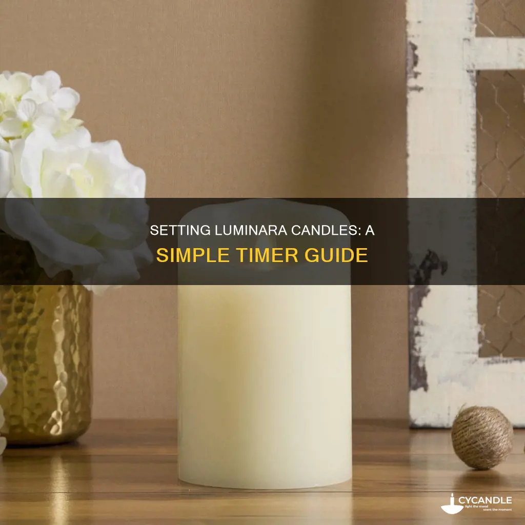 how to set luminara candle timer