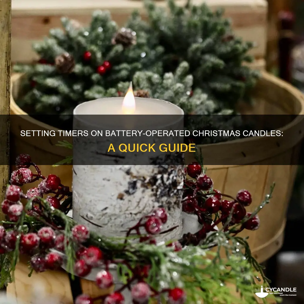how to set timer on battery operated christmas candles