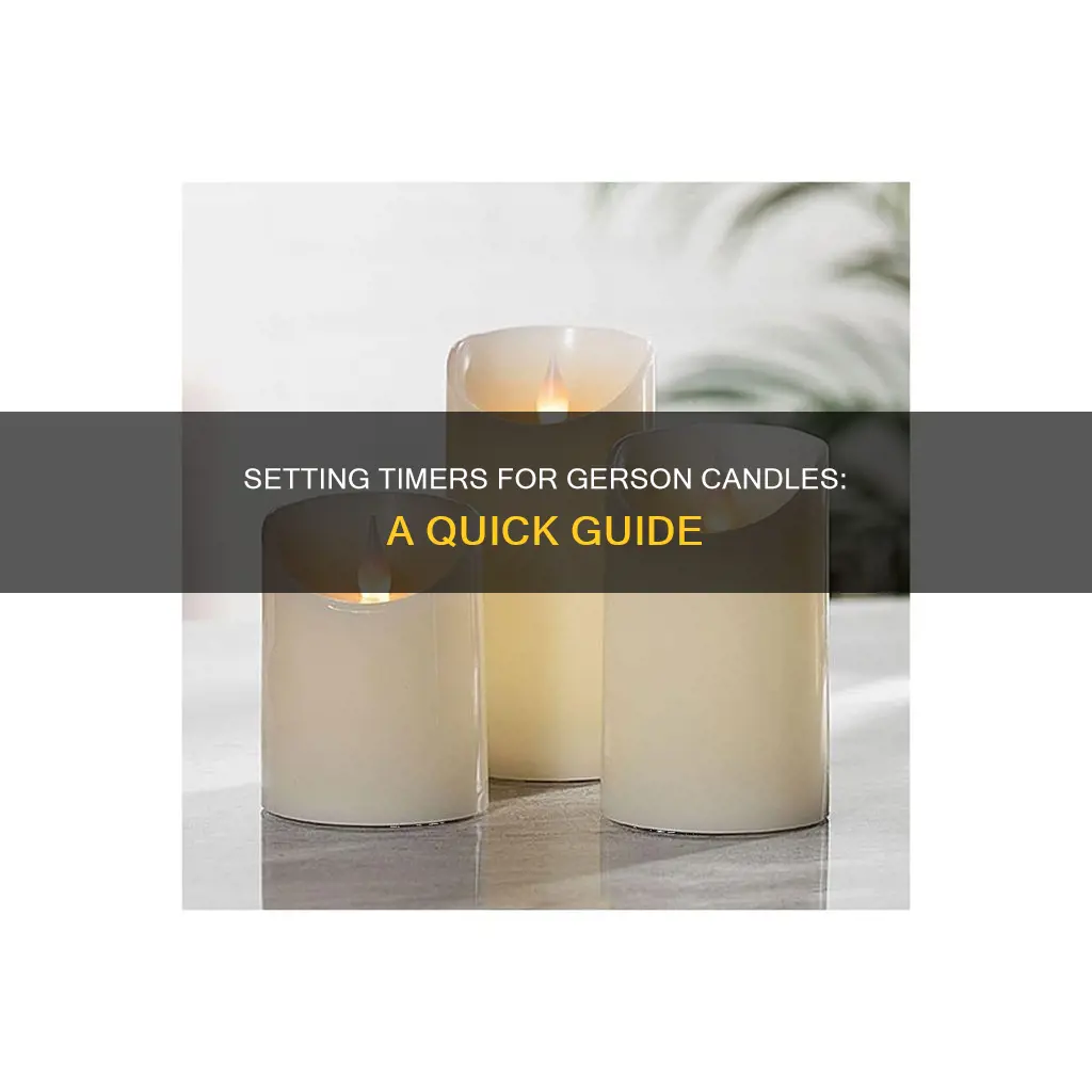 how to set timer on gerson candles
