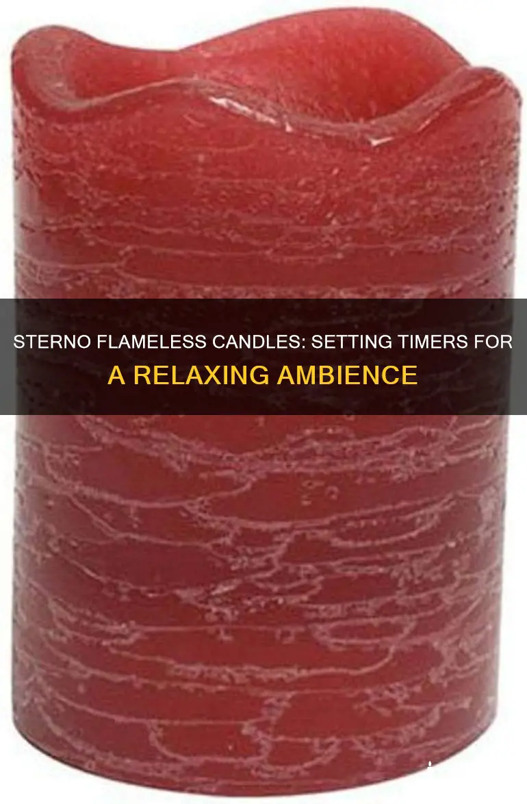 how to set timer on sterno flameless candles