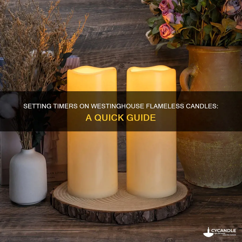 how to set timer on westinghouse flameless candles