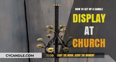 Setting Up a Candle Display at Church