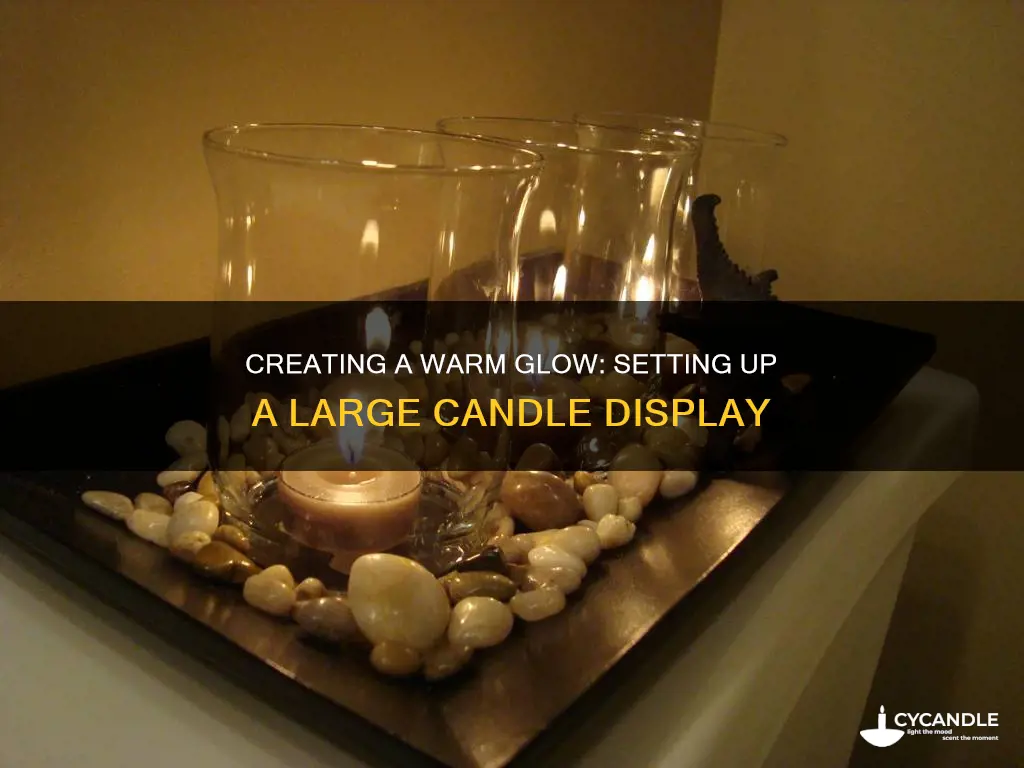 how to set up a massive candle display