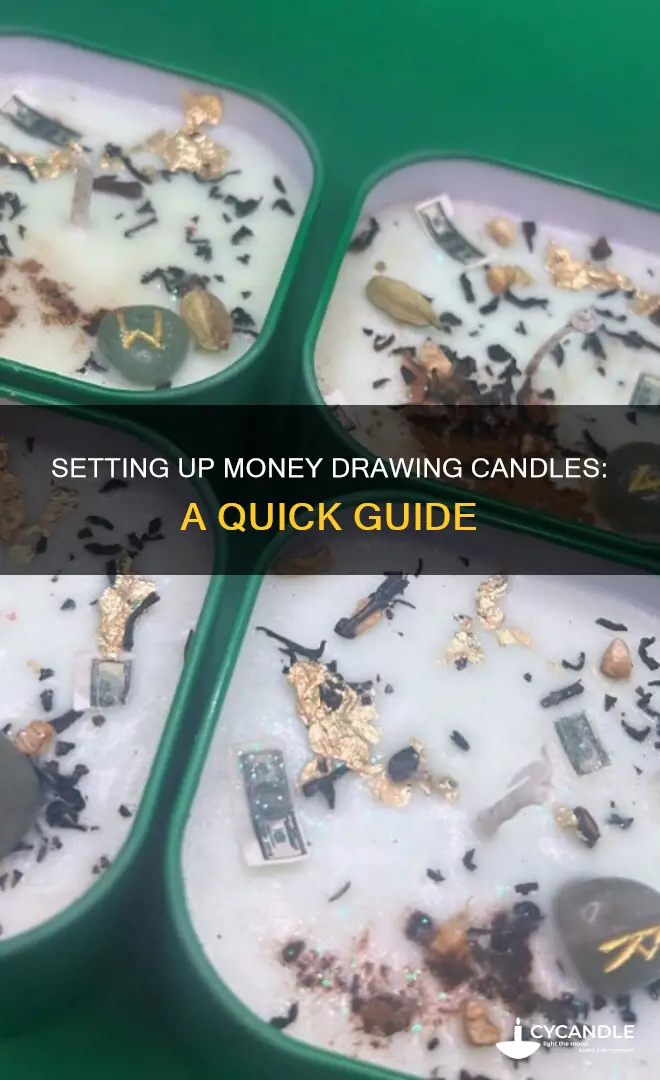 how to set up a money drawing candle