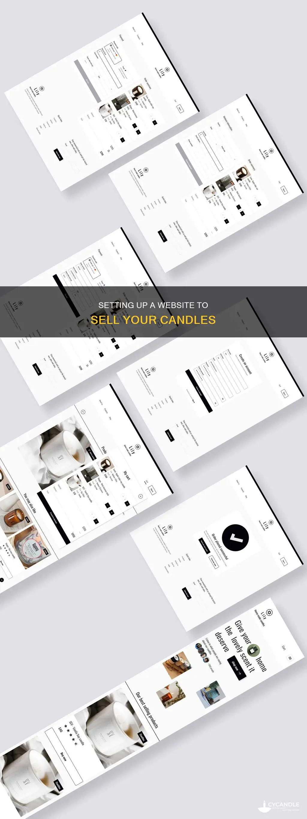 how to set up a website to sell candles