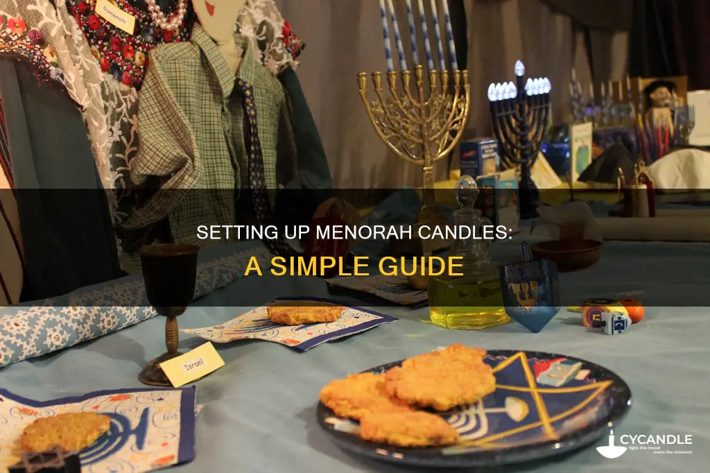 how to set up menorah candles