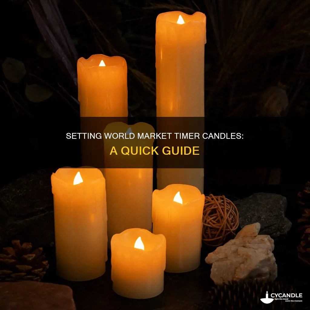 how to set world market timer candles