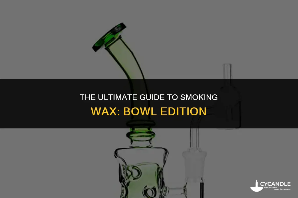 how to smoke wax using a bowl and no flower