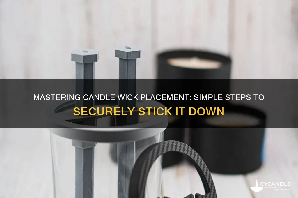 how to stick a candle wick down