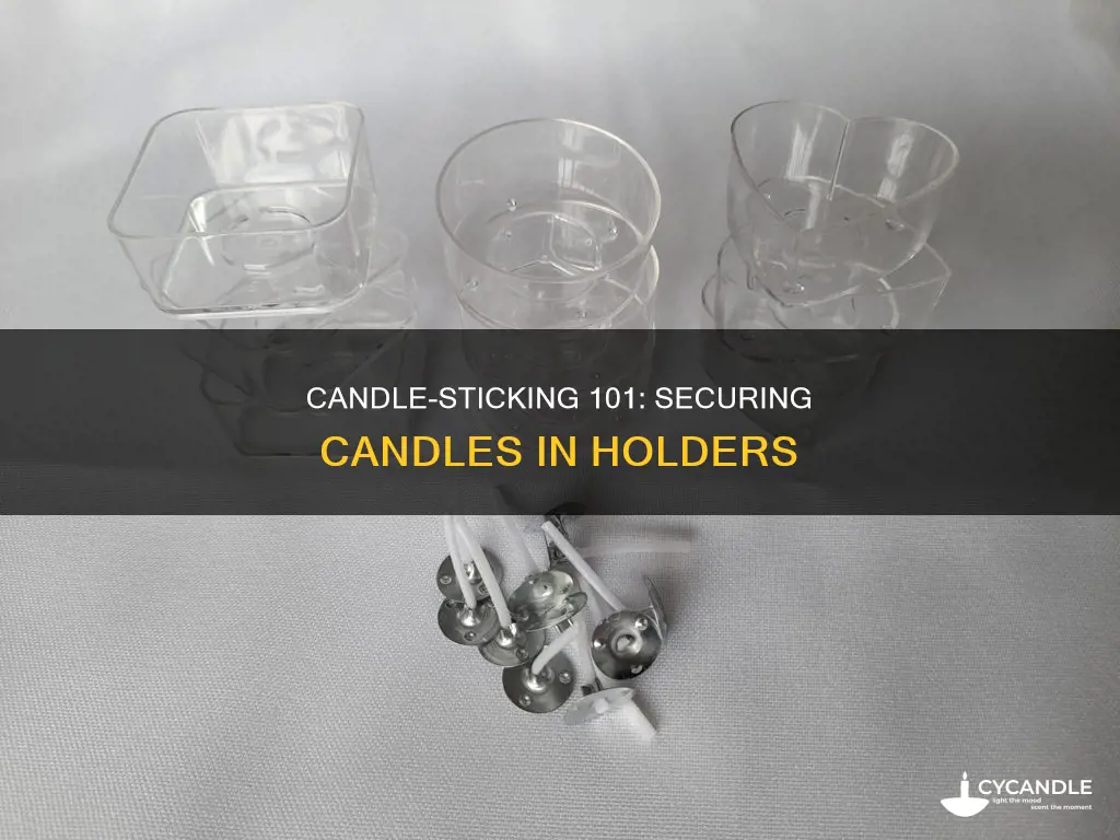 how to stick candle in candle holder