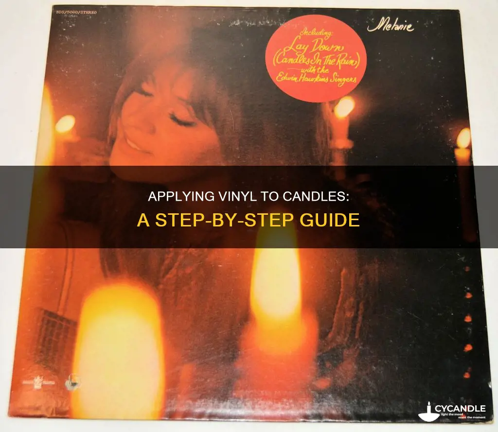 how to stick vinyl to candles