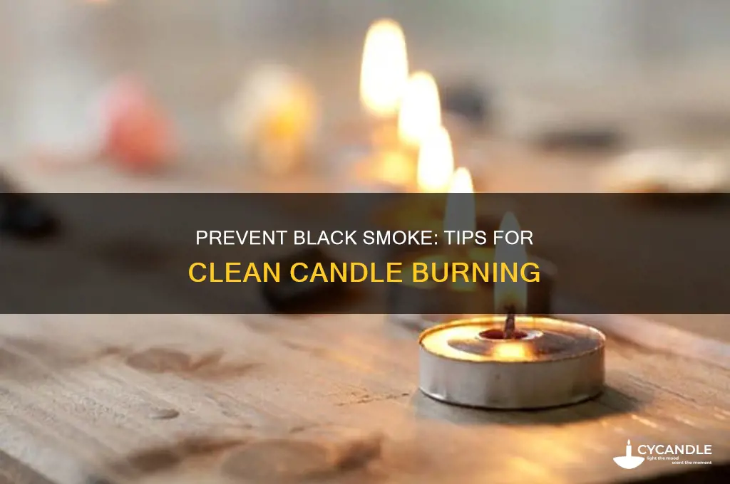 how to stop a candle burning black smoke