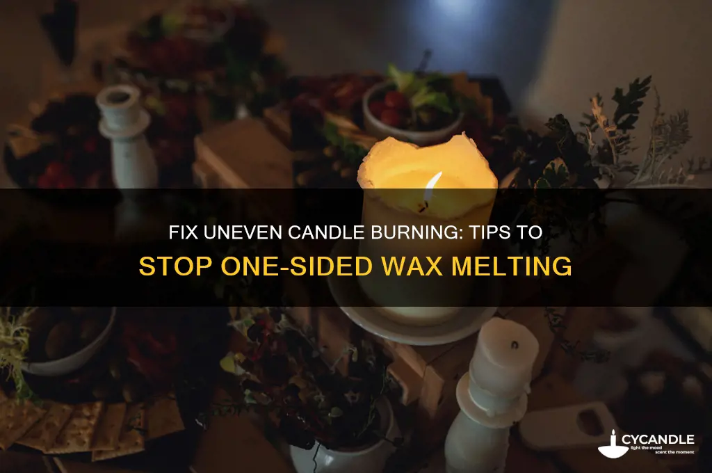 how to stop a candle burning one side