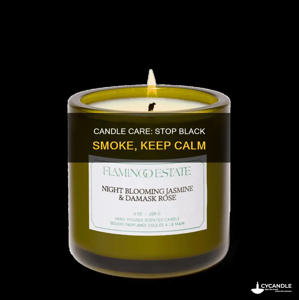 how to stop a candle from making black smoke