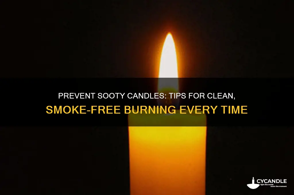 how to stop candle from burning soot