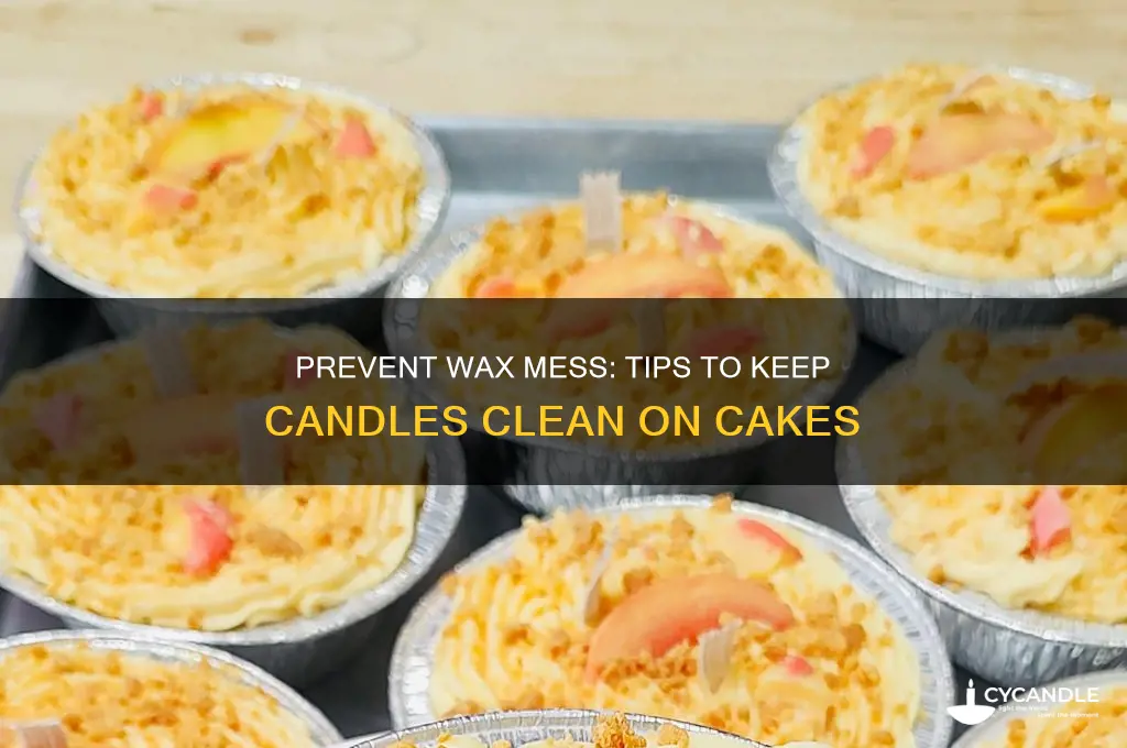 how to stop candle wax from gettin on cake