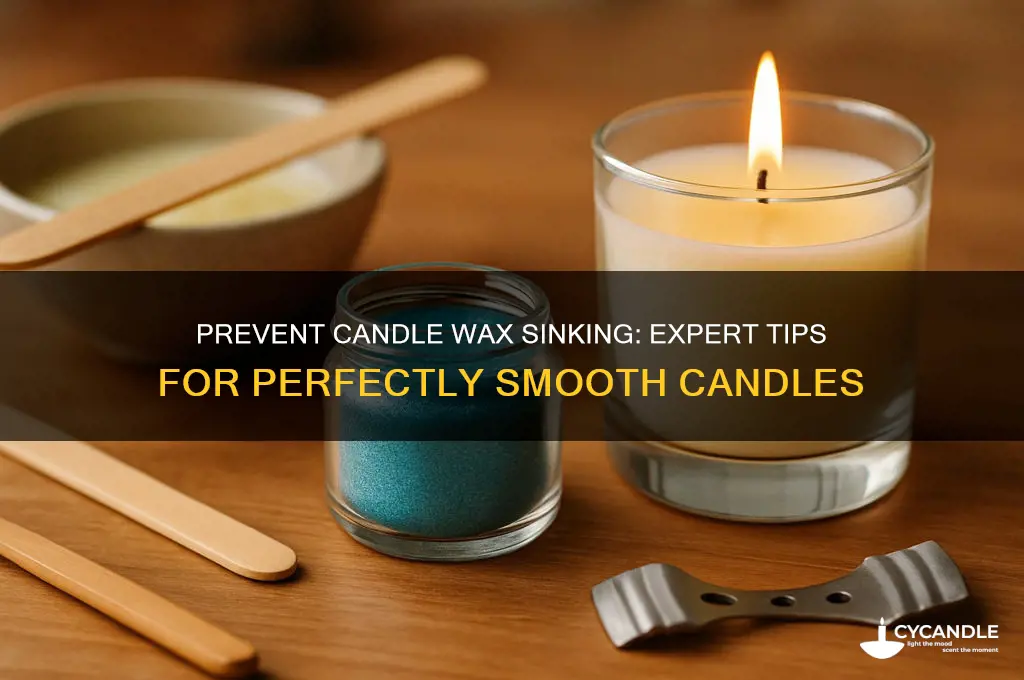 how to stop candle wax from sinking