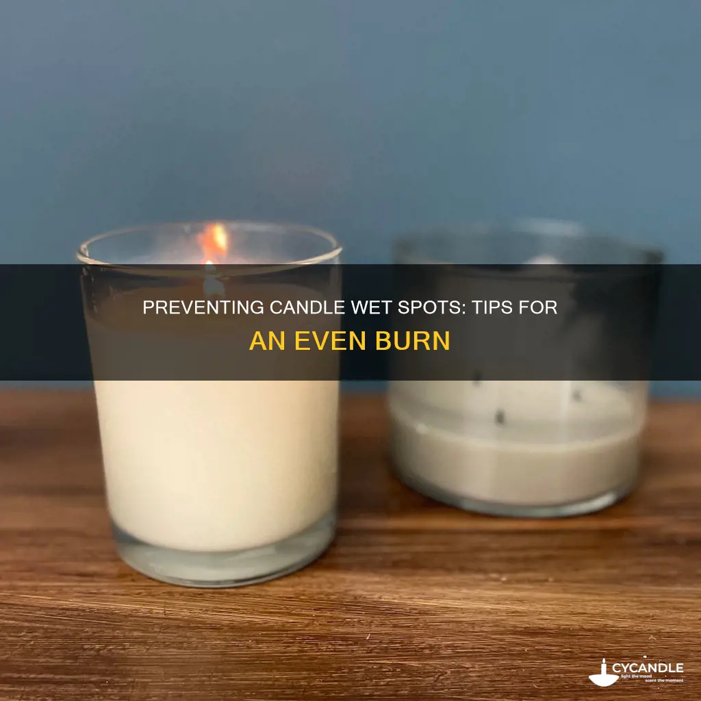 how to stop candle wet spots