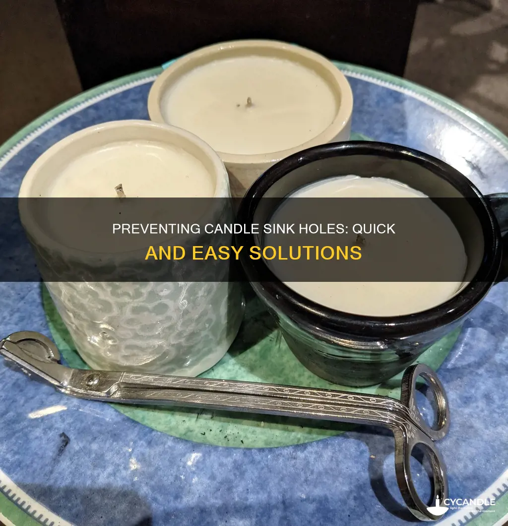 how to stop candles from gwttong sink holes