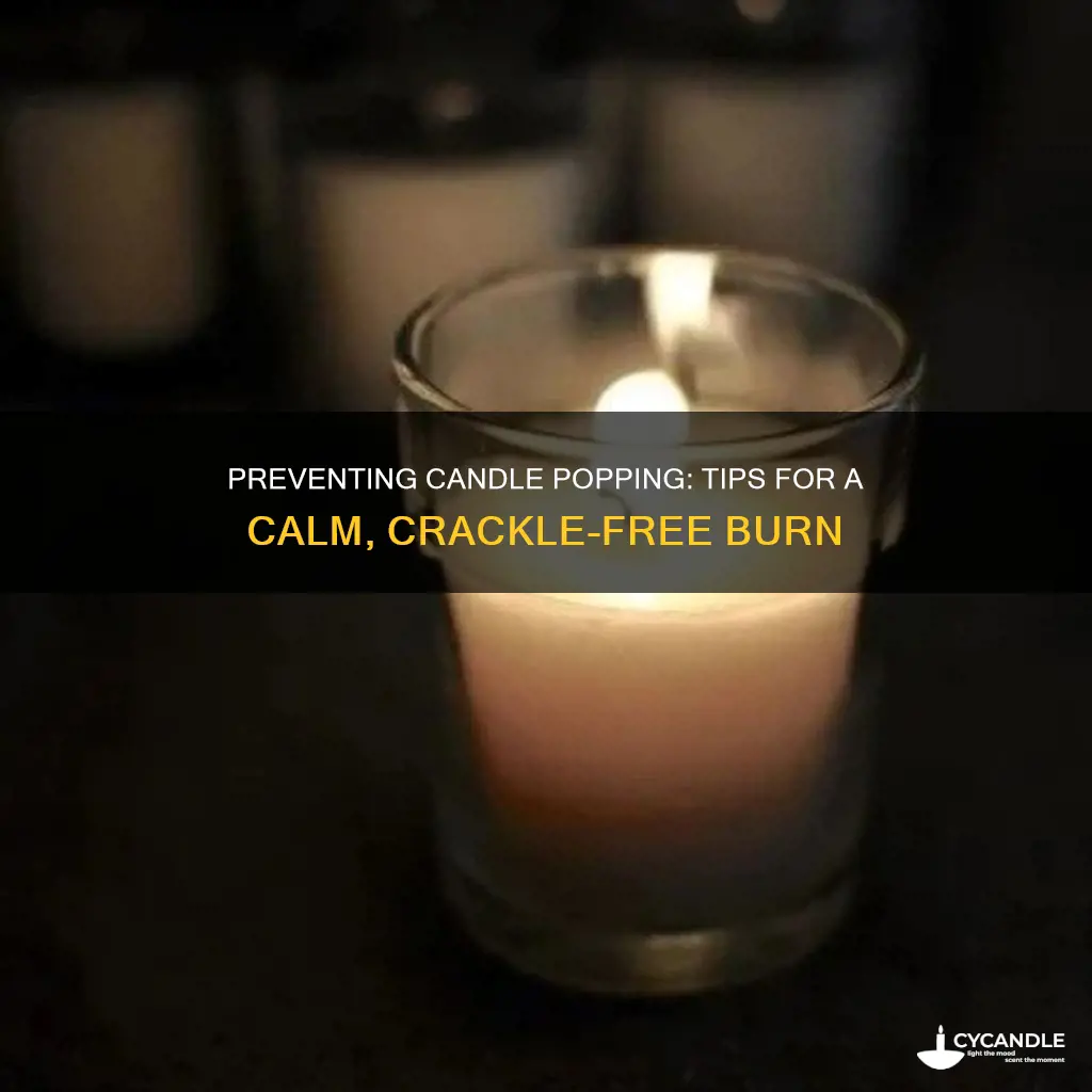 how to stop candles from popping