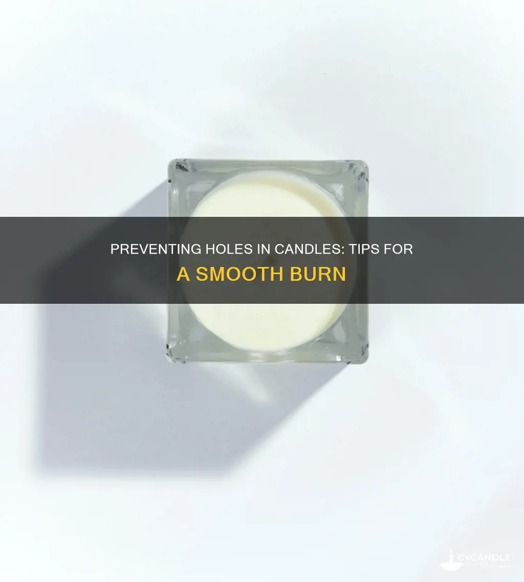 how to stop holes in candles