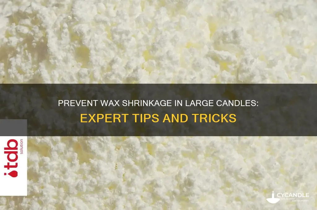 how to stop wax shrinkage on large candle