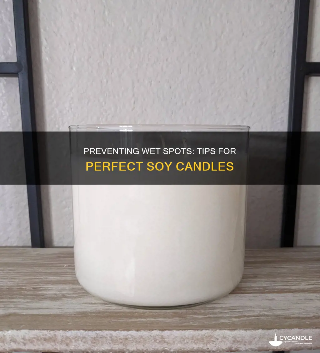 how to stop wet spots in soy candles