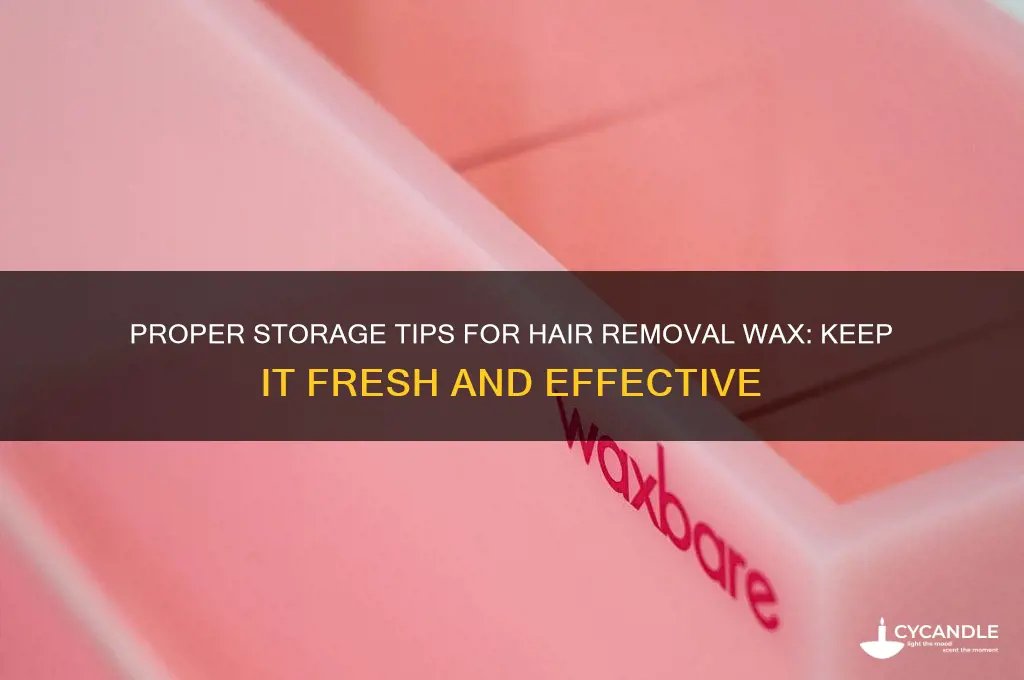 how to store hair removal wax
