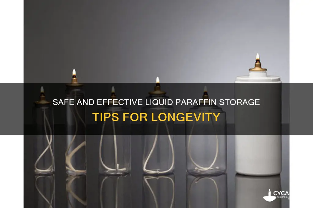 how to store liquid paraffin