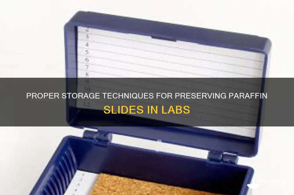 how to store paraffin slides