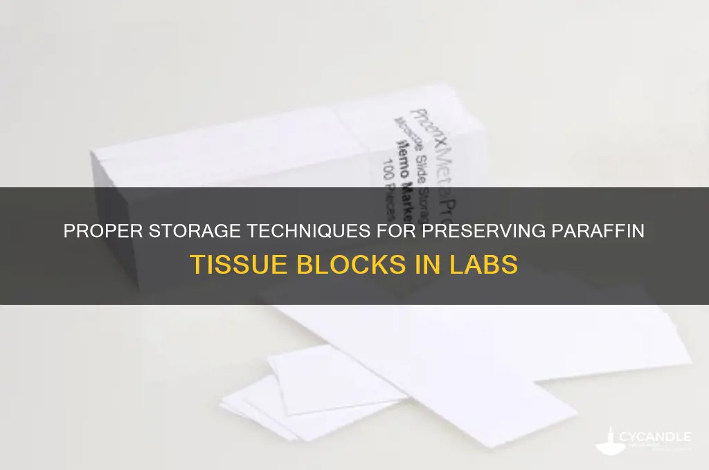 how to store paraffin tissue blocks