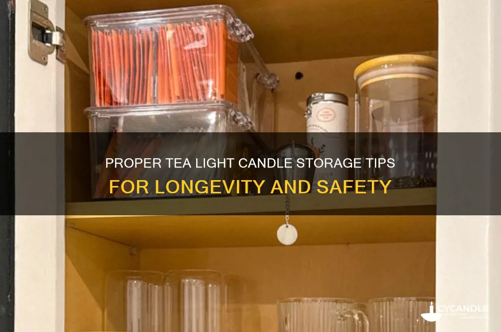 how to store tea light candles