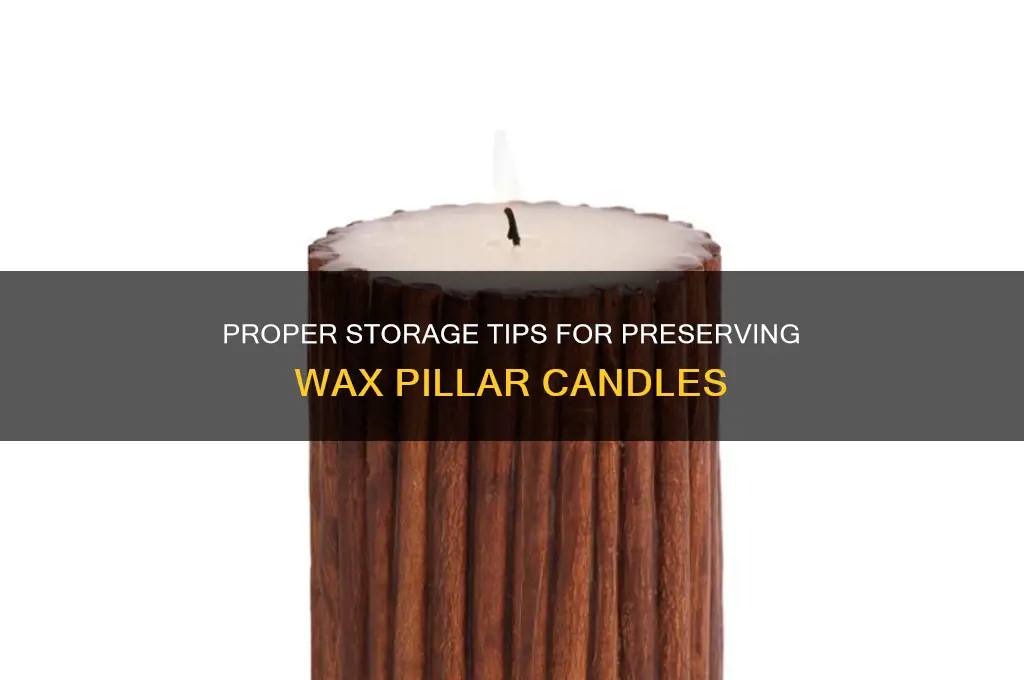 how to store wax pillar candles