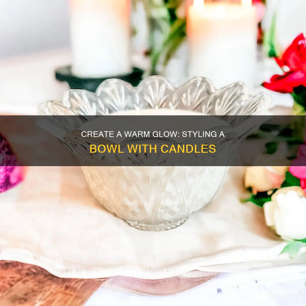 how to style a bowl with candles &