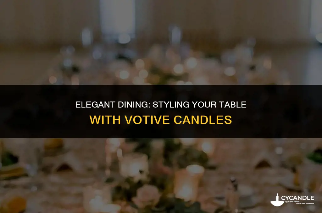 how to style a dining table with votives