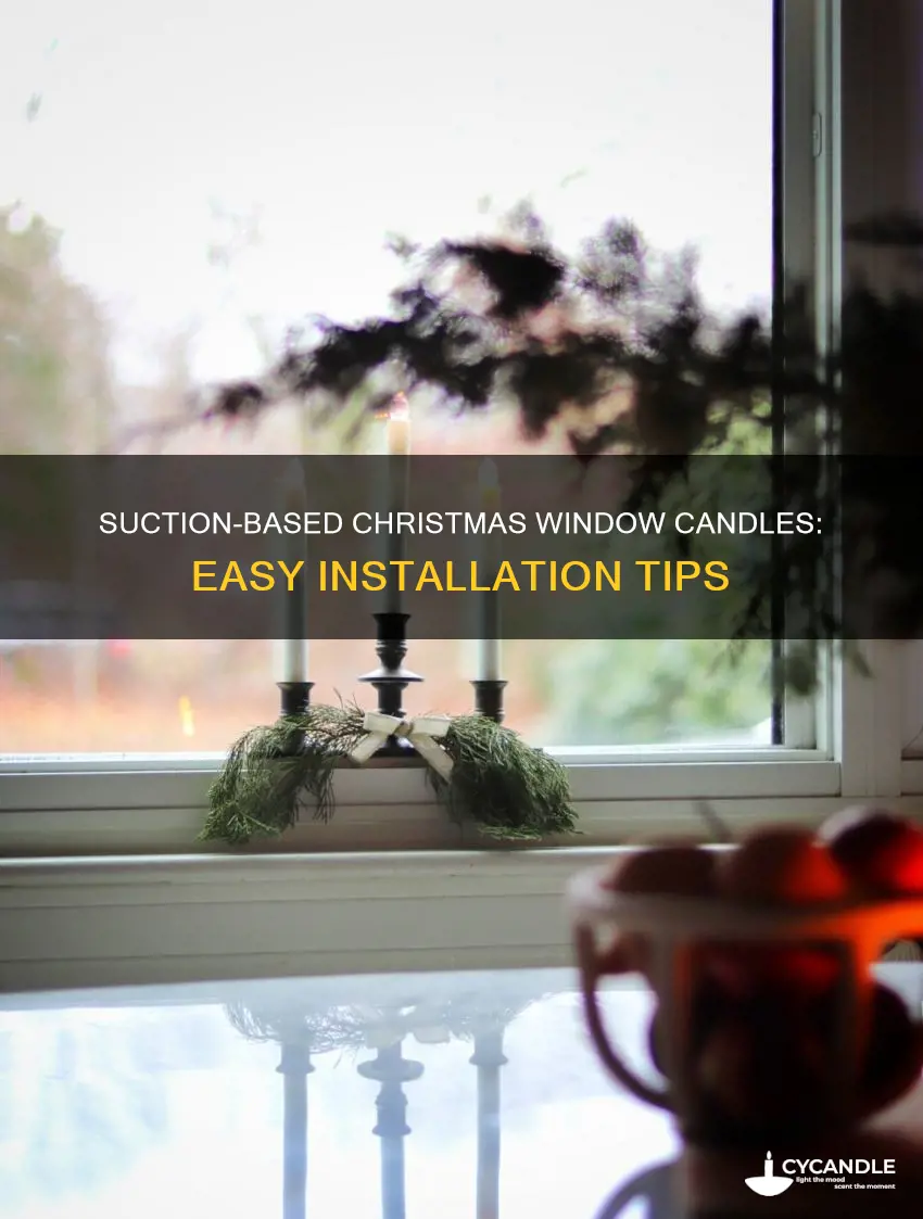 how to suction christmas window candle