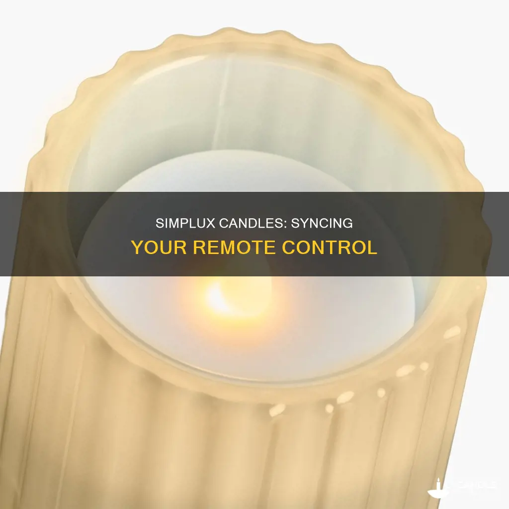 how to sync a simplux candle remote